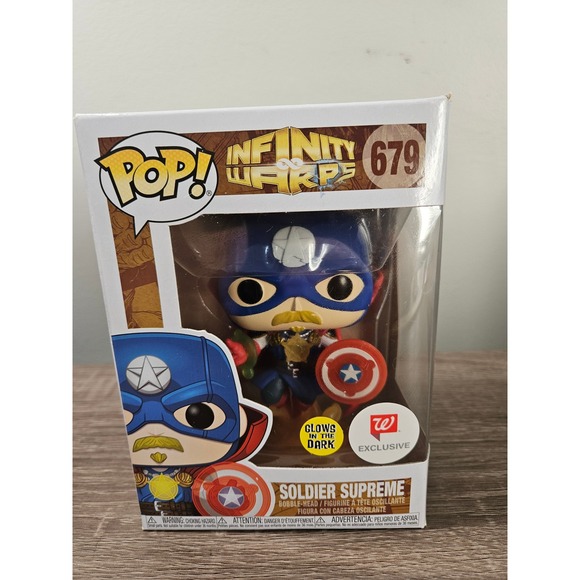 Funko Other - Funko Pop Marvel Infinity Warps Soldier Supreme 679 Glow Walgreens Exclusive